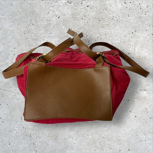 Seven Days Lifestyle & Dreams Red Fabric Drawstring Backpack Pockets - Picture 11 of 11